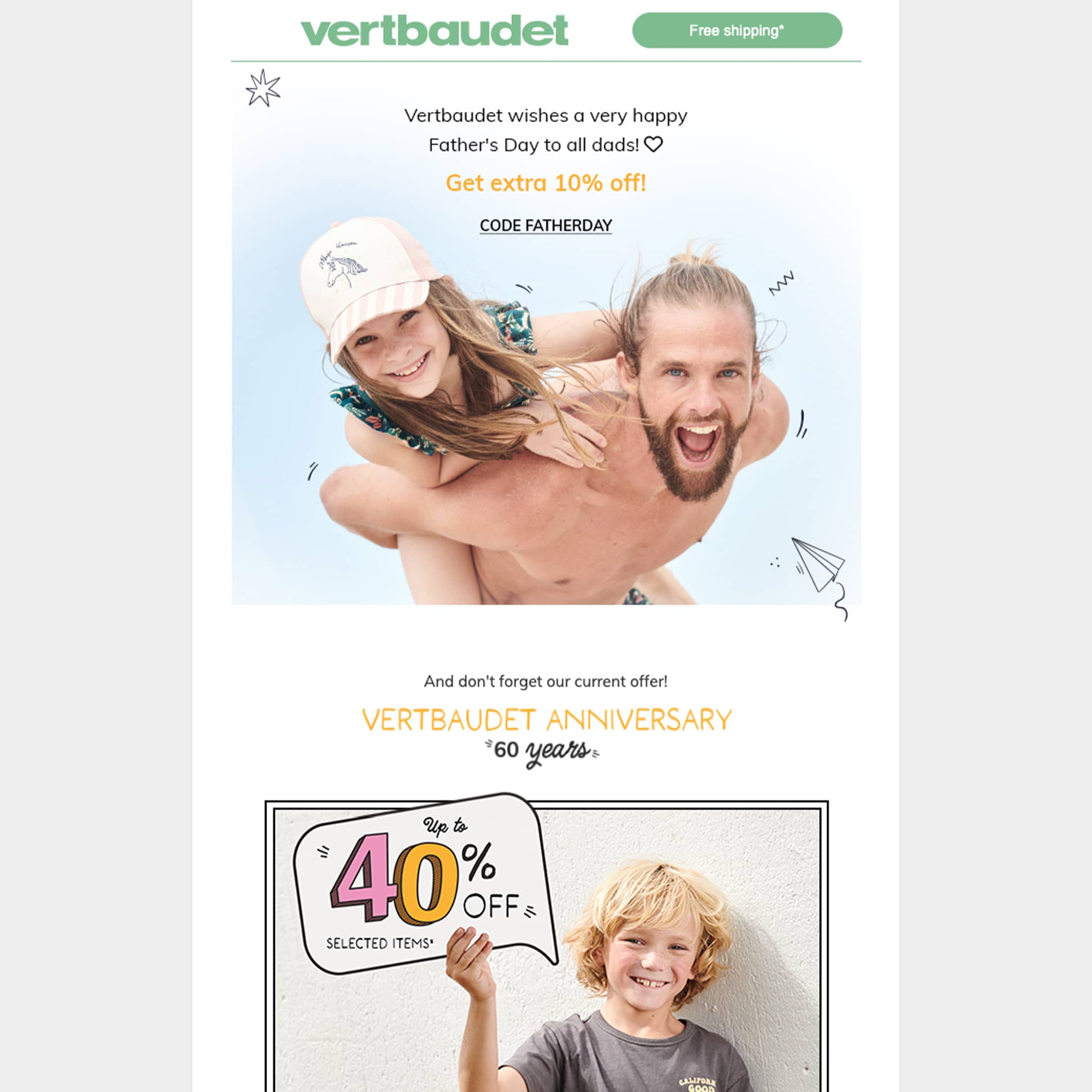 Newsletter vertbaudet.com
