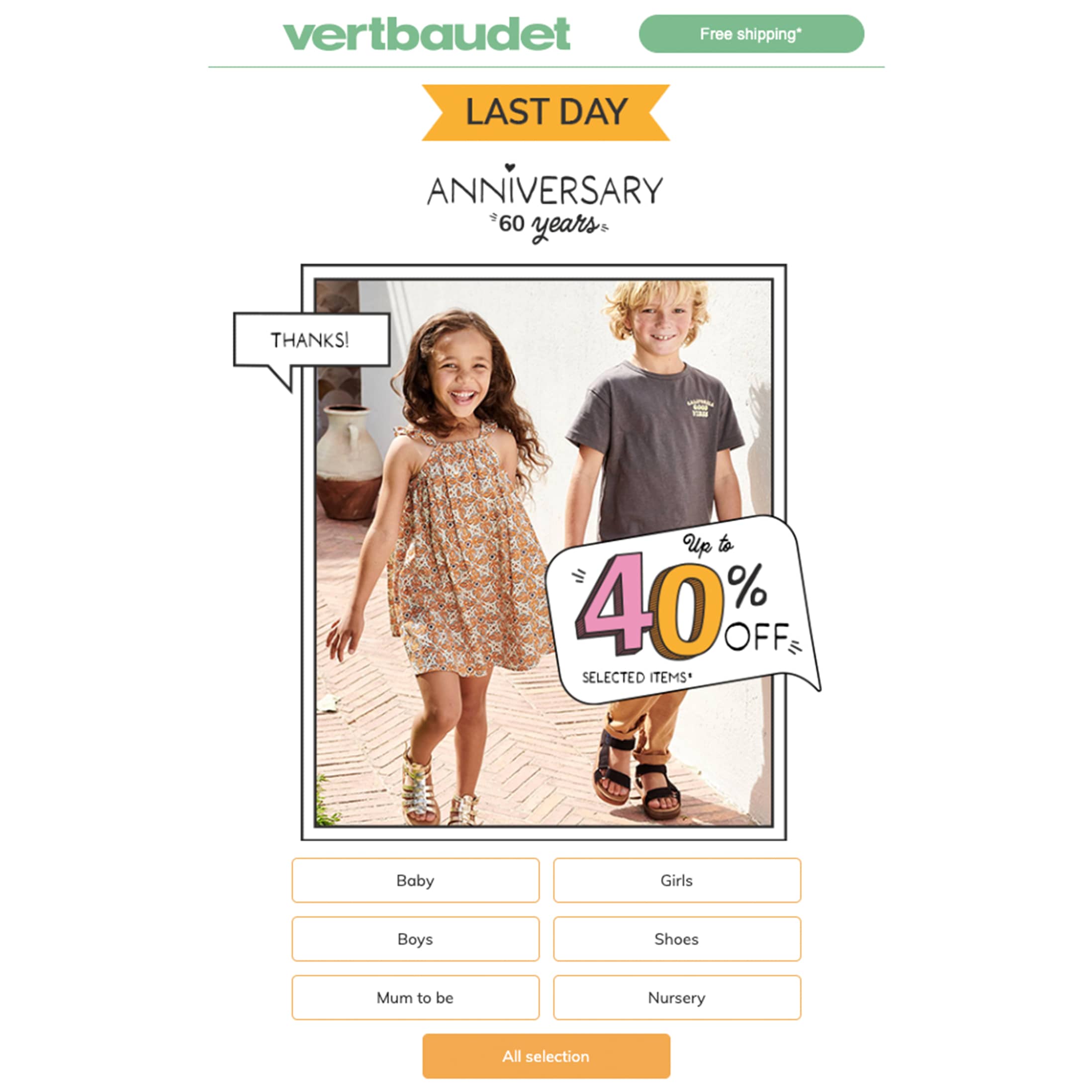 Newsletter vertbaudet.com